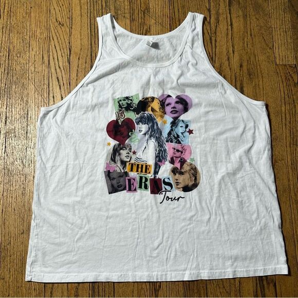 White Graphic Tank Top the eras tour Taylor Swift - Picture 1 of 5